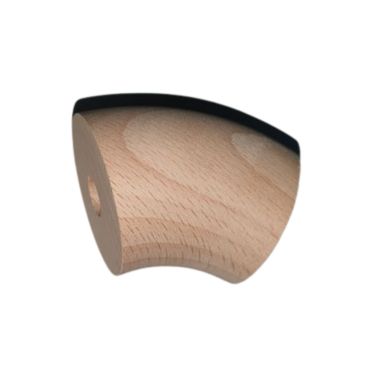 BWA massief beuken 45 graden bocht 40 mm voor ronde houten trapleuning