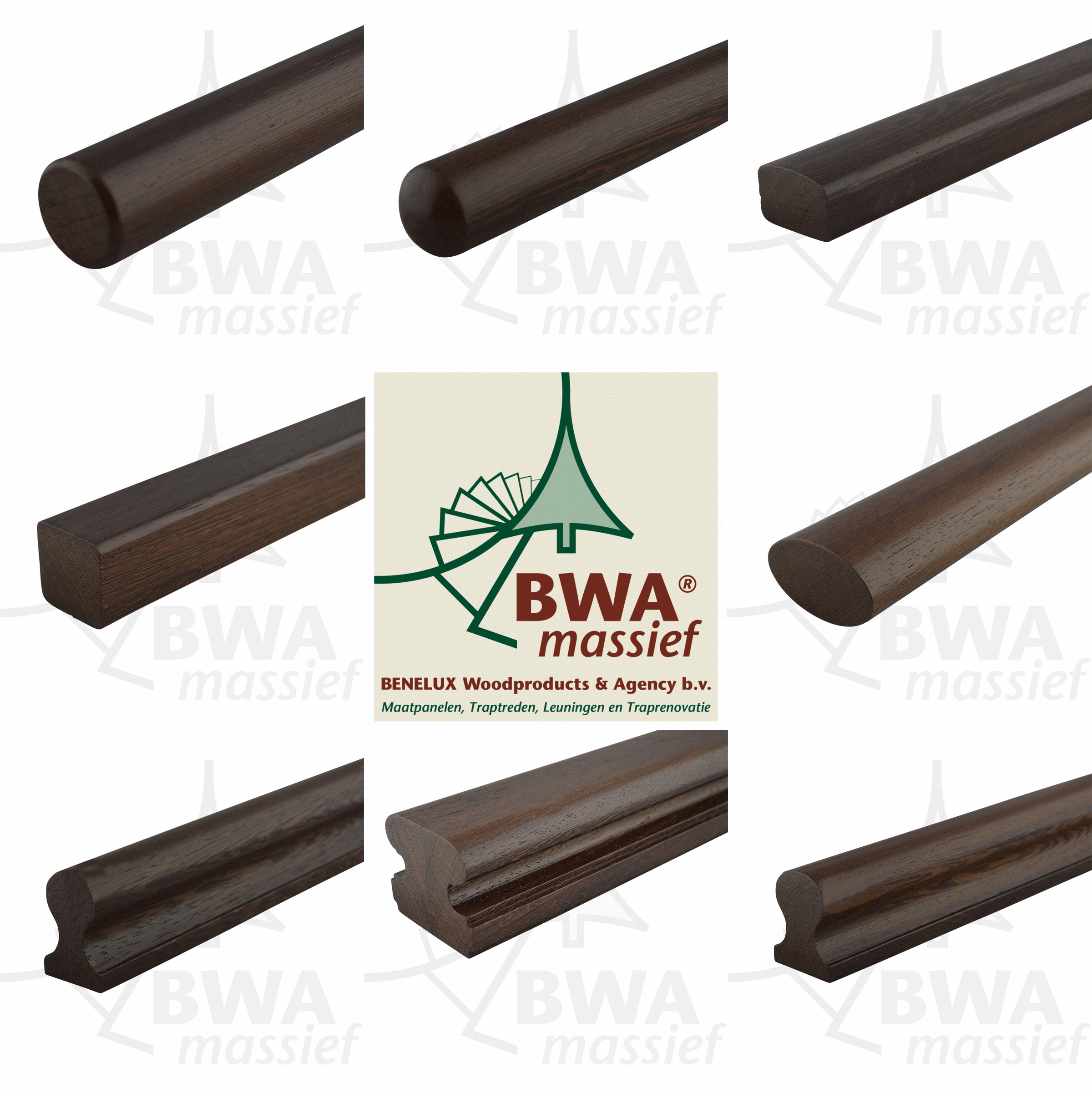 Wenge trapleuningen
