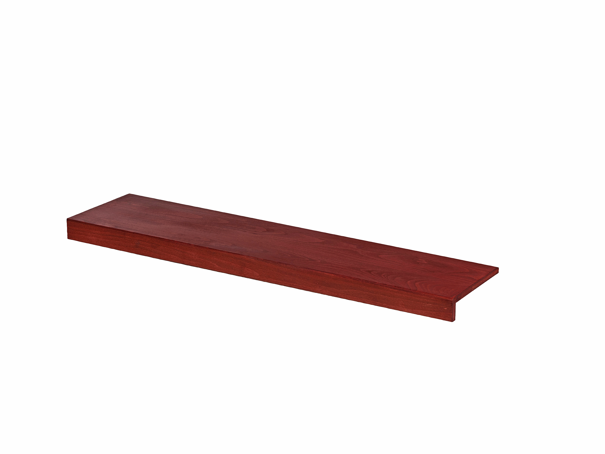BWA Massief beukenhouten overzet traptrede in kleur Red Velvet geolied